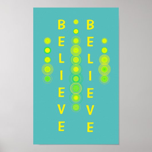 Glauben Sie Abstrakt Art Motivierend Poster (Vorne)