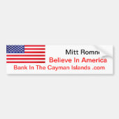 Glauben Sie an Amerika-Bank auf den Kaimaninseln Autoaufkleber (Vorne)