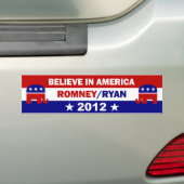 Glauben Sie an Amerika Romney Ryan Autoaufkleber (Auf Auto)
