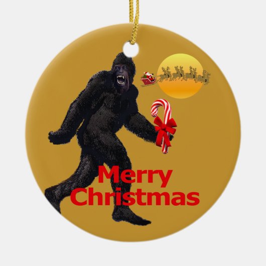 Glauben Sie an Bigfoot Keramik Ornament (Vorne)
