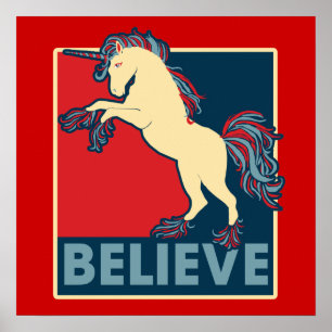 Glauben Sie an das Einhorn Poster