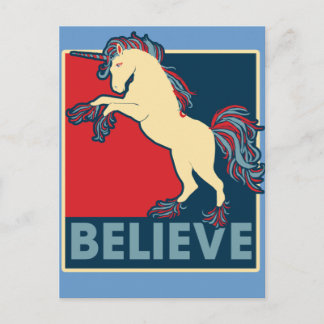 Glauben Sie an das Einhorn Postkarte