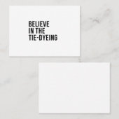 Glauben Sie an das Färben von Krawatte Visitenkarte (Vorne/Hinten)