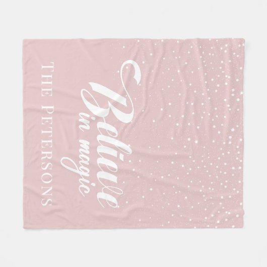 Glauben Sie an das magische Blush Pink Fleece Blan (Vorderseite (Horizontal))