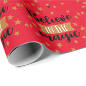 Glauben Sie an das magische Weihnachtsgeschenk-Ums Geschenkpapier (Rolleneckpunkt)