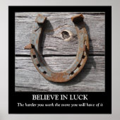 Glauben Sie an das Motivierend Poster "Luck Horses (Vorne)