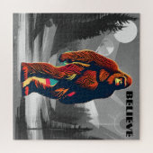 Glauben Sie an das Mystery Bigfoot Zitat für Abent Puzzle (Horizontal)