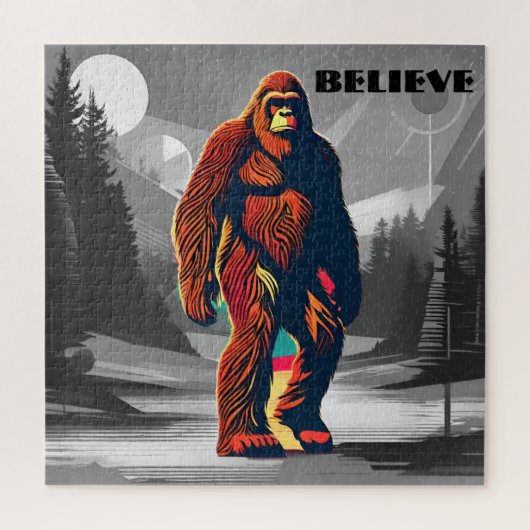 Glauben Sie an das Mystery Bigfoot Zitat für Abent Puzzle (Vertikal)