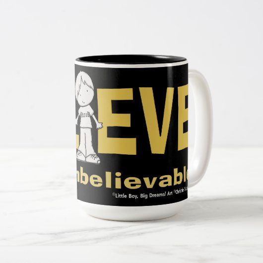 Glauben Sie an das unglaubliche Zweifarbige Tasse (VorderseiteRechts)