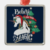 Glauben Sie an das Weihnachtsfest des Zauberverein Ornament Aus Metall (Vorne)