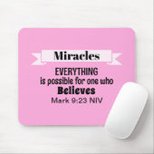 Glauben Sie an das Wunder Bibel Verse Pink Christl Mousepad (Mit Mouse)