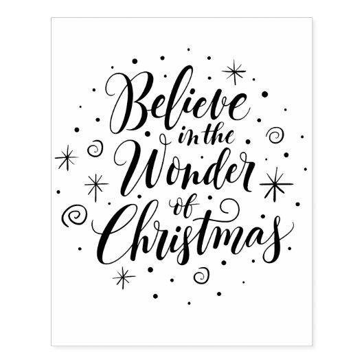 Glauben Sie an das Wunder der Christlichen Magie v Gummistempel (Prägung)