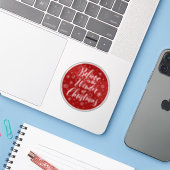 Glauben Sie an das Wunder der Weihnachtsbriefe Aufkleber (Laptop mit iPhone)
