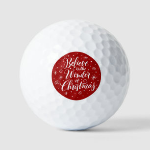 Glauben Sie an das Wunder der Weihnachtsbriefe Golfball