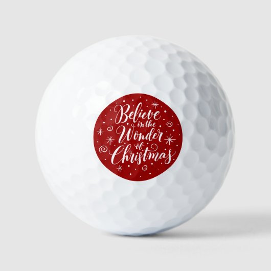 Glauben Sie an das Wunder der Weihnachtsbriefe Golfball (Vorderseite)