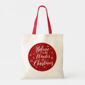 Glauben Sie an das Wunder der Weihnachtsbriefe Tragetasche (Rückseite)