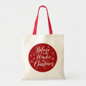 Glauben Sie an das Wunder der Weihnachtsbriefe Tragetasche (Vorne)