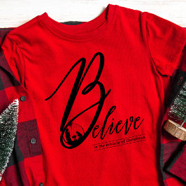 Glauben Sie an das Wunder von Weihnachten Jesus Ma T-Shirt