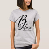 Glauben Sie an das Wunder von Weihnachten Jesus Ma T-Shirt (Vorderseite)