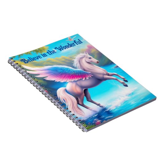 Glauben Sie an das Wunderbare - Pegasus-Notebook Notizblock (Rechte Seite)