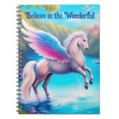 Glauben Sie an das Wunderbare - Pegasus-Notebook Notizblock (Vorderseite)