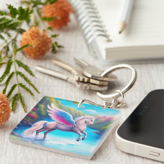Glauben Sie an das Wunderbare (Pegasus) Schlüsselanhänger (Vorderseite rechts)