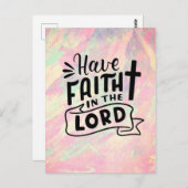 Glauben Sie an den Herrn Postkarte (Vorne/Hinten)