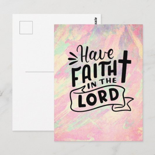 Glauben Sie an den Herrn Postkarte (Vorne/Hinten)