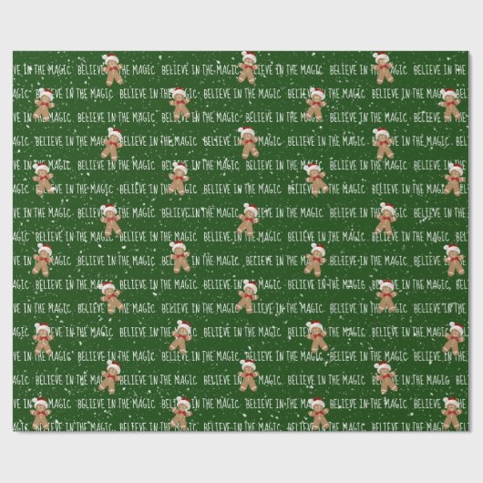 GLAUBEN SIE AN DEN MAGISCHEN Text Geschenkpapier (Flach)