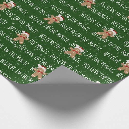 GLAUBEN SIE AN DEN MAGISCHEN Text Geschenkpapier (Ecke)