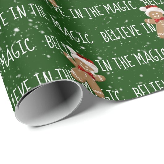 GLAUBEN SIE AN DEN MAGISCHEN Text Geschenkpapier (Rolleneckpunkt)