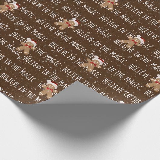 GLAUBEN SIE AN DEN MAGISCHEN Text Geschenkpapier (Ecke)