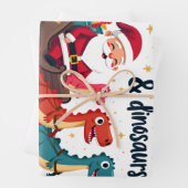 Glauben Sie an den Weihnachtsmann und Dinosaurier  Geschenkpapier Set (Beispiel)