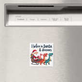 Glauben Sie an den Weihnachtsmann und Dinosaurier Magnet (In Situ (Geschirrspüler))