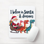 Glauben Sie an den Weihnachtsmann und Dinosaurier Mousepad (Mit Mouse)