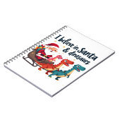 Glauben Sie an den Weihnachtsmann und Dinosaurier  Notizblock (Linke Seite)