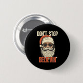 Glauben Sie an den Weihnachtsmann Vintage Weihnach Button (Vorne & Hinten)