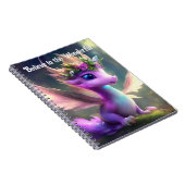 Glauben Sie an den wunderbaren - Lila Fairy Dragon Notizblock (Rechte Seite)