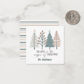 Glauben Sie an den Zauber der Weihnachtsfamilie Mitteilungskarte (Vorderseite/Rückseite Beispiel)