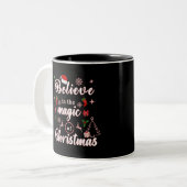 Glauben Sie an den Zauber der WeihnachtsWeihnachts Zweifarbige Tasse (Vorderseite Links)