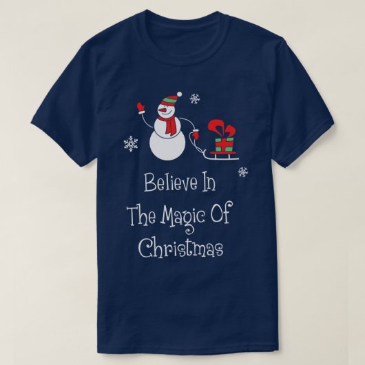 Glauben Sie an den Zauber des Weihnachtslustigen W T-Shirt (Design vorne)