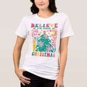 Glauben Sie an den Zauber des WeihnachtsRetro Boho Tri-Blend Shirt (Vorderseite)