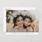 GLAUBEN SIE AN DEN ZAUBER | frohe Weihnachten Postkarte (Vorne/Hinten)
