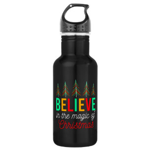 Glauben Sie an den Zauber von Weihnachten-82303 Edelstahlflasche
