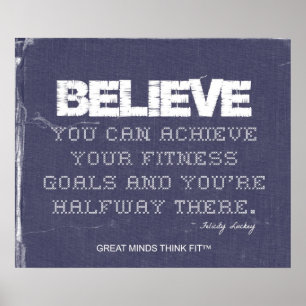 Glauben Sie an Denim-Fitness Poster