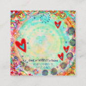 "Glauben Sie an die besten" Inspirivity Güte Cards Quadratische Visitenkarte (Rückseite)