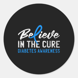 Glauben Sie an die Heilung T1d Typ 1 Diabetes Bewu Runder Aufkleber
