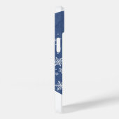 Glauben Sie an die Jahreszeit Blue Snowflake Weihn Case-Mate iPhone Hülle (Rückseite / Rechts)