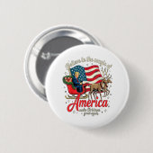 Glauben Sie an die Magie Amerikas Weihnachtsgrün m Button (Vorne & Hinten)