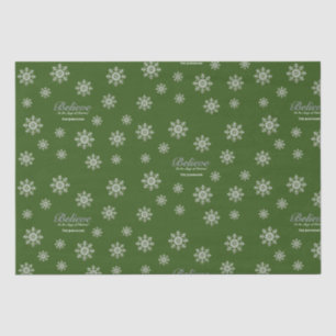 Glauben Sie an die Magie der Weihnachten Green Seidenpapier
